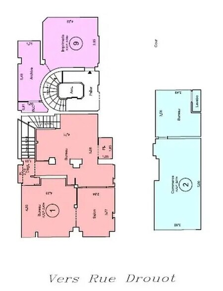 Rue Drouot, Paris à louer - Plan d’étage – Image 2 sur 4