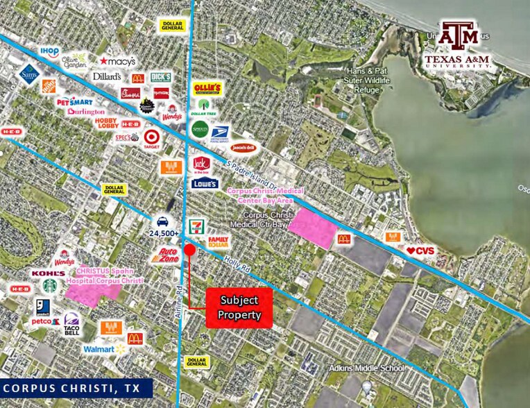 2102 Airline Rd, Corpus Christi, TX à vendre - Aérien – Image 3 sur 3