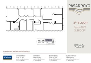 225 S Lake Ave, Pasadena, CA à louer Plan d’étage– Image 1 sur 1