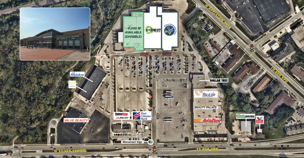 10330 W Silver Spring Dr, Milwaukee, WI à louer - Aérien – Image 2 sur 5