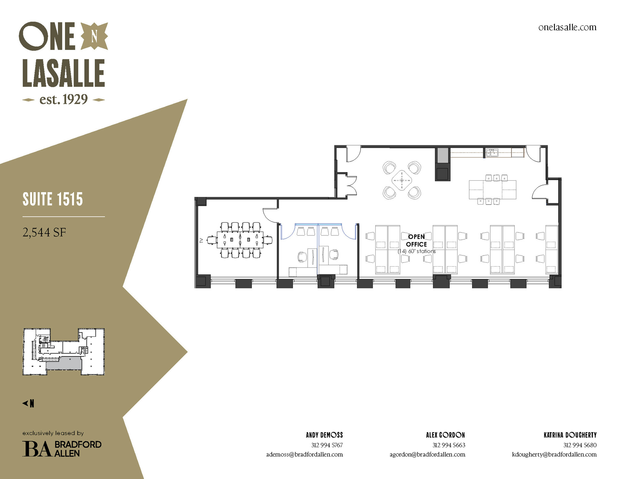 1 N La Salle St, Chicago, IL à louer Plan d’étage– Image 1 sur 5