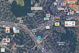2619 Sharon Amity Rd, Charlotte, NC - Vue aérienne vue de carte