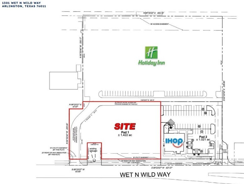 1301 Wet N Wild Way, Arlington, TX à vendre - Plan de site – Image 3 sur 3