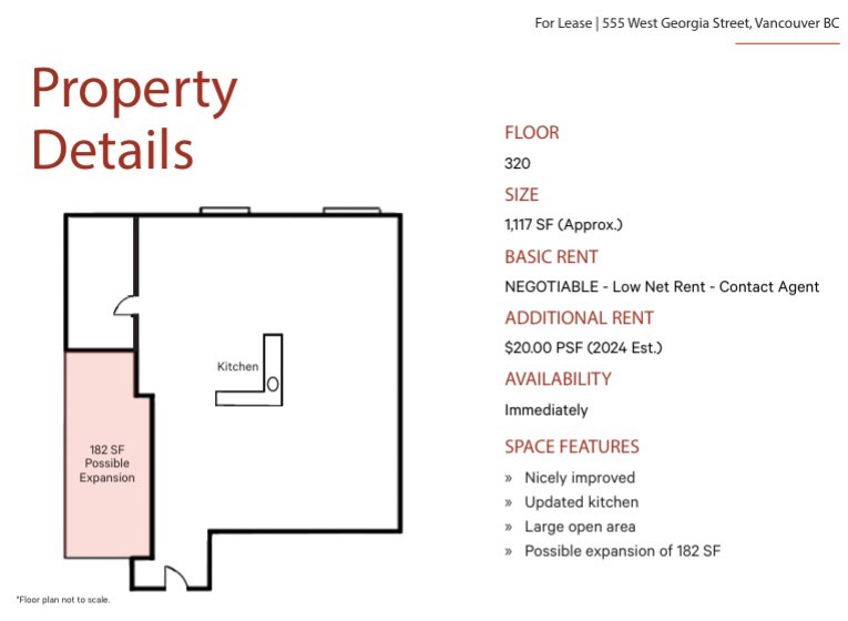 555-565 W Georgia St, Vancouver, BC à louer Plan d’étage– Image 1 sur 1