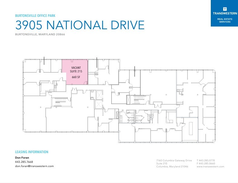 3901 National Dr, Burtonsville, MD à louer Plan d’étage– Image 1 sur 1