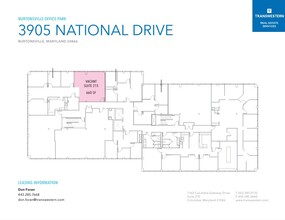 3901 National Dr, Burtonsville, MD à louer Plan d’étage– Image 1 sur 1