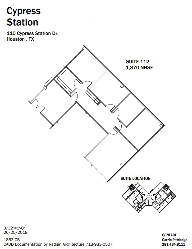 110-140 Cypress Station Dr, Houston, TX à louer Plan d’étage– Image 1 sur 1