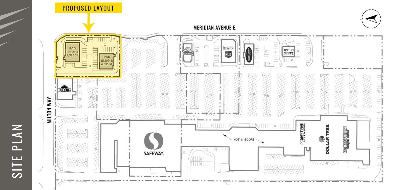 900 Meridian Ave E, Milton, WA à louer Plan de site– Image 1 sur 2