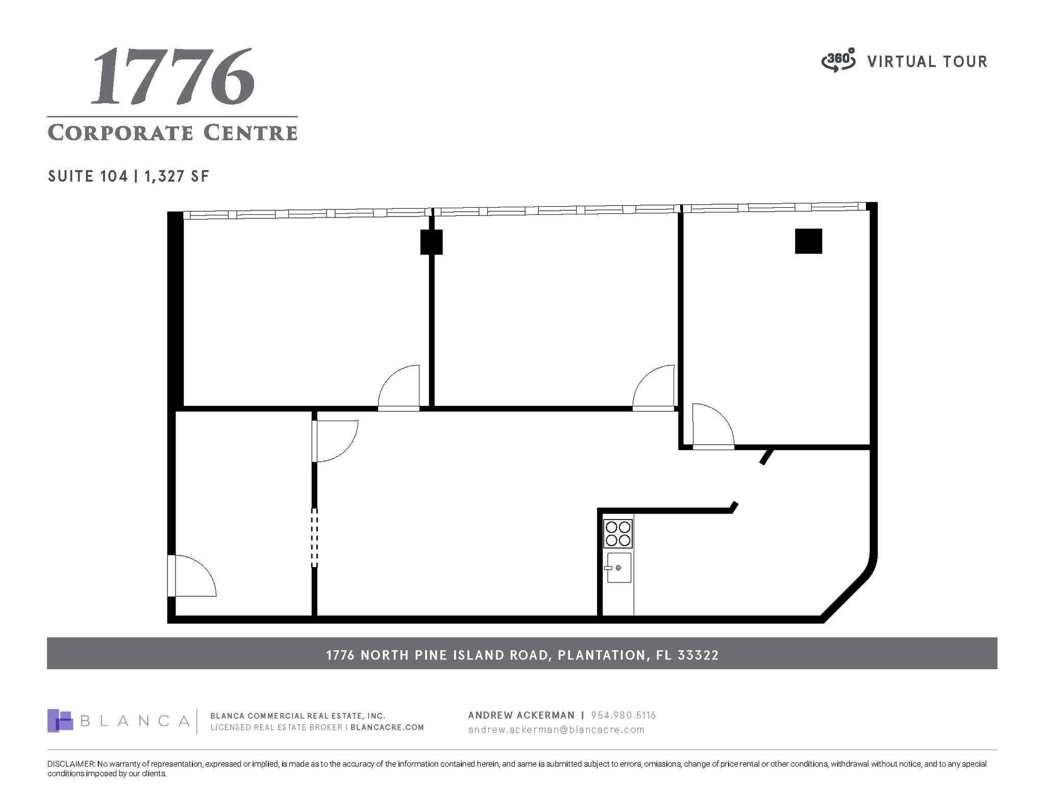 1776 N Pine Island Rd, Plantation, FL à louer Plan d’étage– Image 1 sur 1