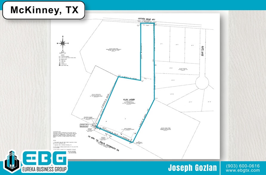 2855 Co 407 rd, McKinney, TX à vendre - Plan de site – Image 2 sur 4