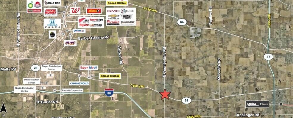 Route 38 & County Line Rd, Maple Park, IL à vendre - Photo de l’immeuble – Image 1 sur 1