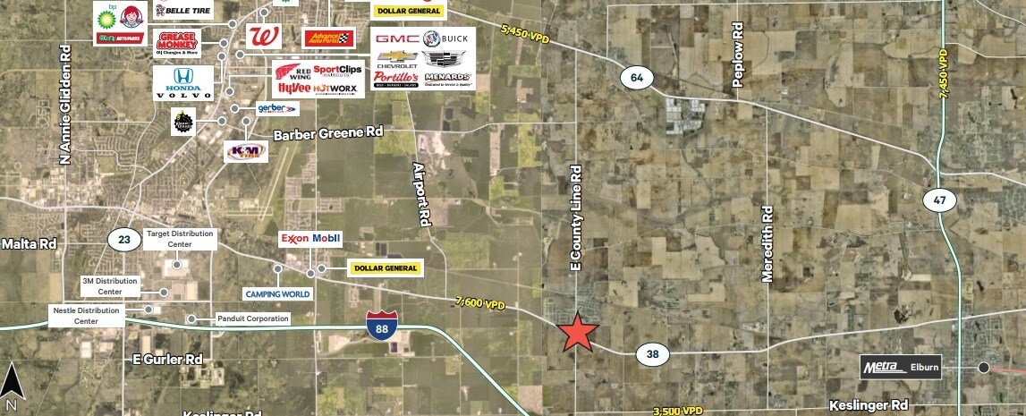 Route 38 & County Line Rd, Maple Park, IL à vendre Photo de l’immeuble– Image 1 sur 2