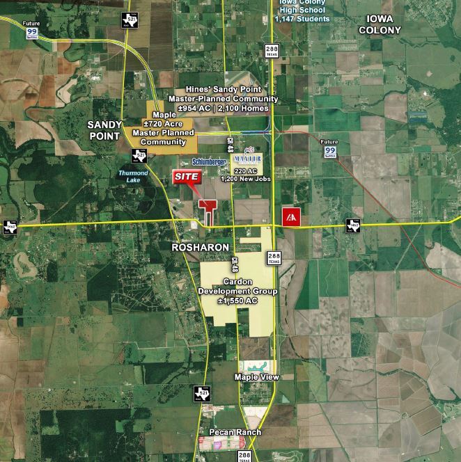 FM 1462 & Sh-288, Rosharon, TX à vendre Aérien– Image 1 sur 4