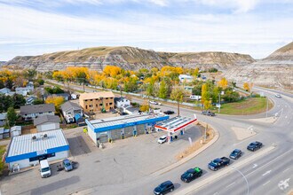 101 Bridge St, Drumheller, AB - Vue aérienne vue de carte