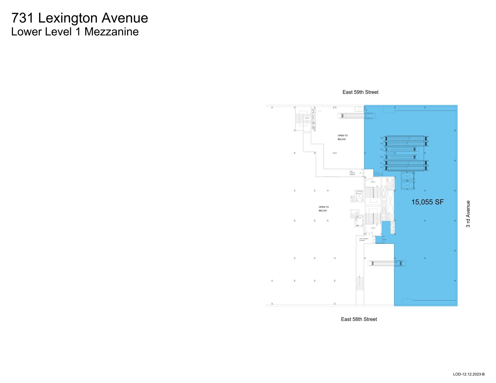 731 Lexington Ave, New York, NY à louer Plan de site– Image 1 sur 2
