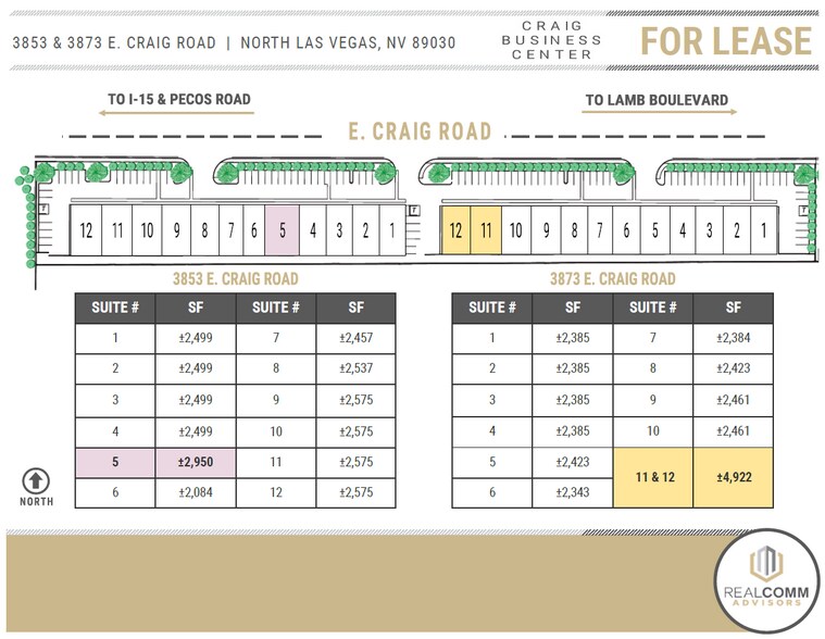 3853 E Craig Rd, North Las Vegas, NV à louer - Plan de site – Image 2 sur 4