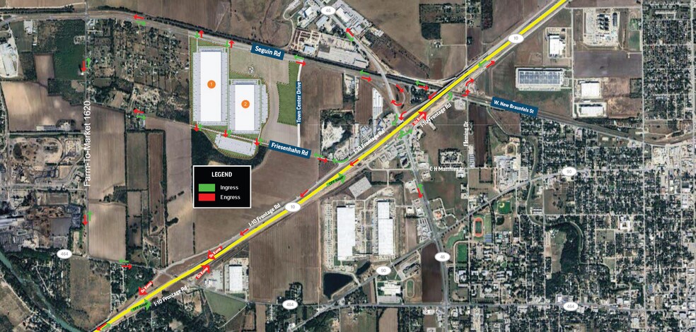IH-10 & Highway 46, Seguin, TX à vendre - Aérien – Image 2 sur 4