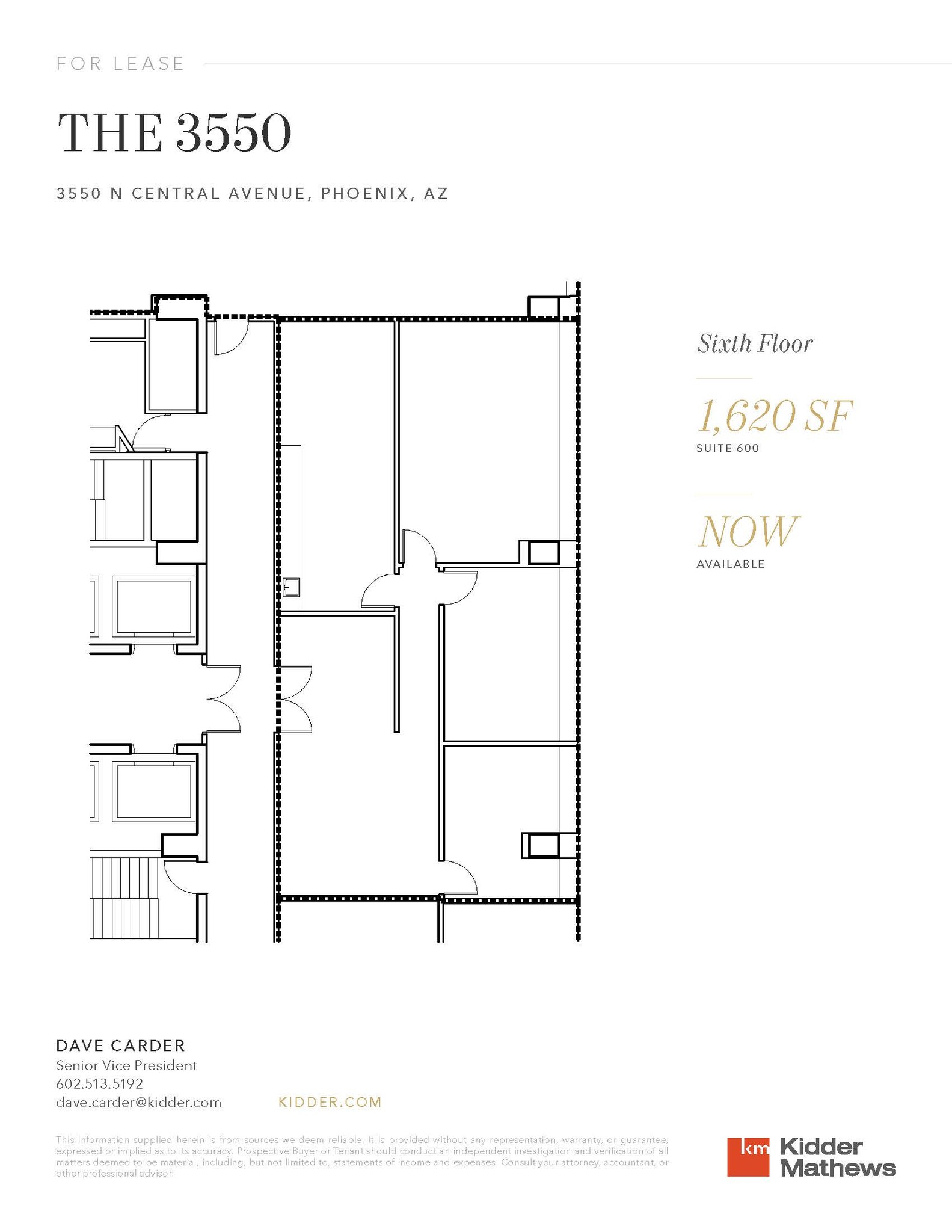 3550 N Central Ave, Phoenix, AZ à louer Plan d’étage– Image 1 sur 1