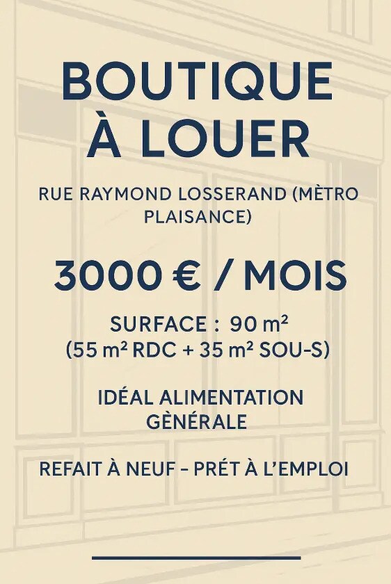 Plus de détails pour Local commercial à louer