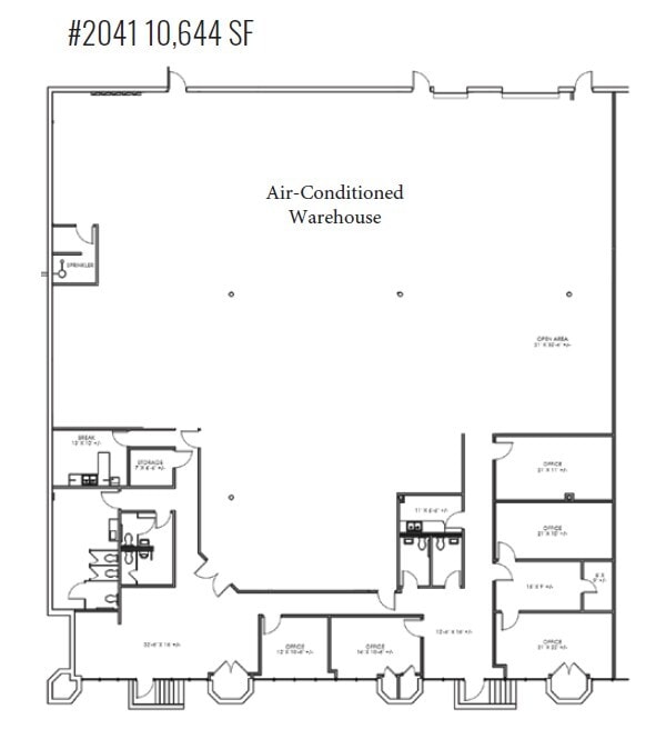 2108-2110 Hurd Dr, Irving, TX à louer Plan d’étage– Image 1 sur 1