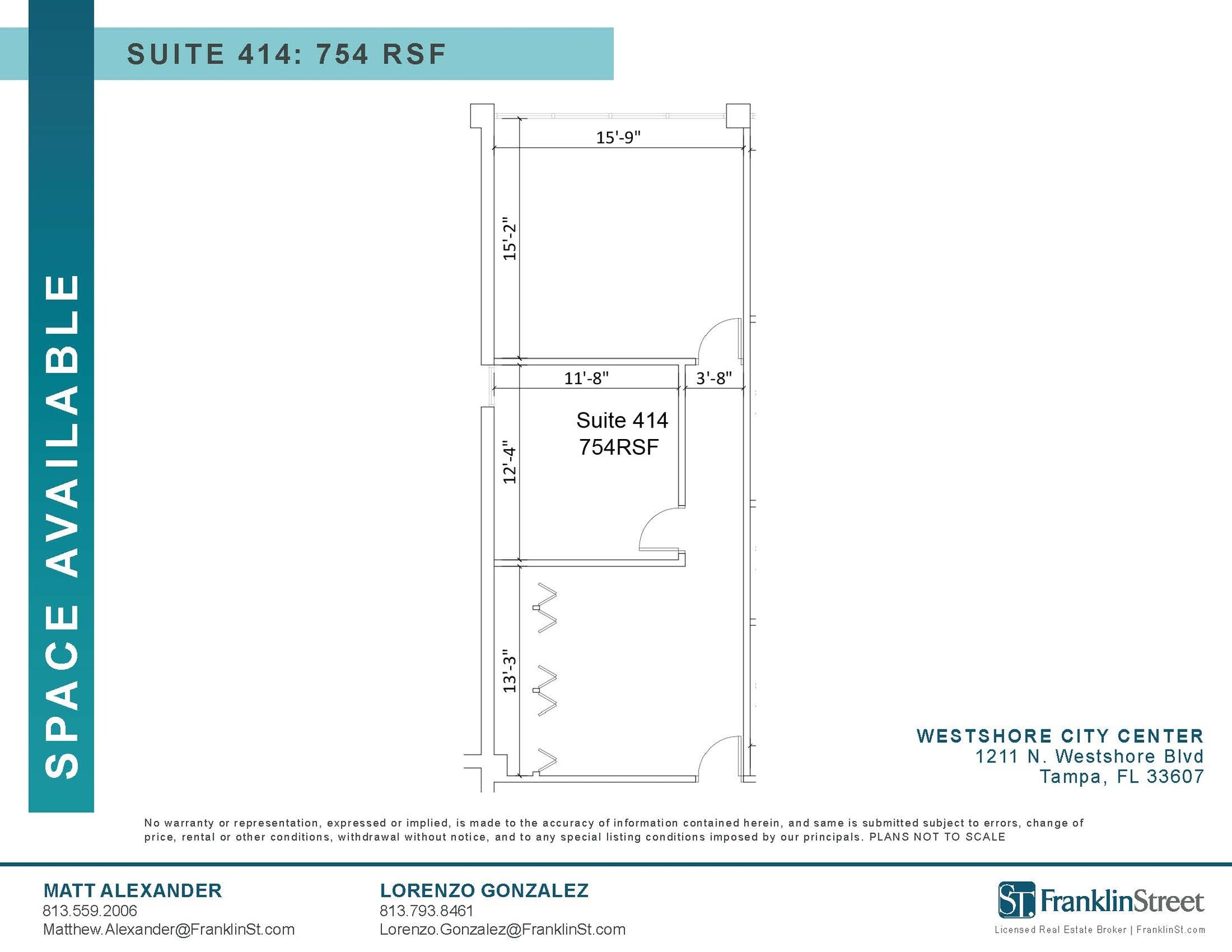 1211 N Westshore Blvd, Tampa, FL à louer Plan d’étage– Image 1 sur 1