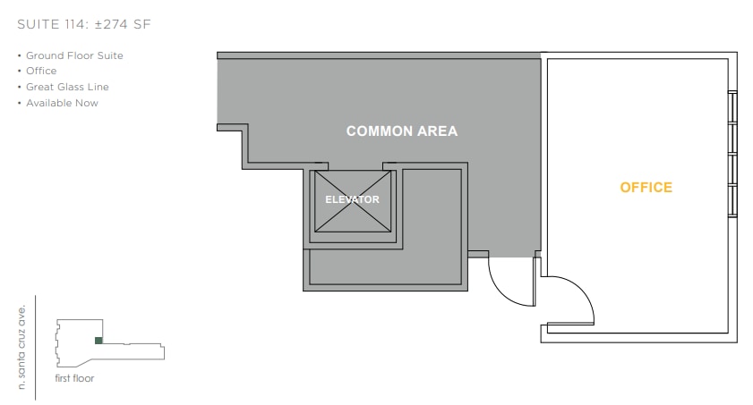 634 N Santa Cruz Ave, Los Gatos, CA à louer Plan d’étage– Image 1 sur 1