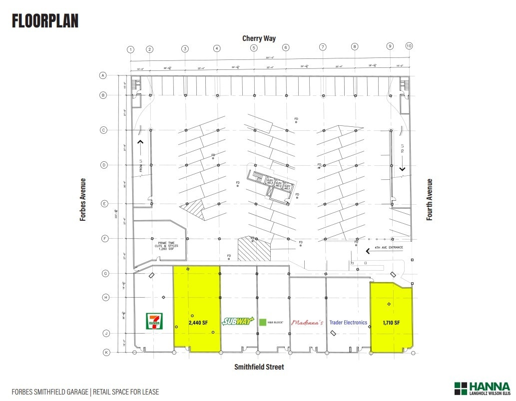 400-416 Smithfield St, Pittsburgh, PA à louer Plan d’étage– Image 1 sur 1