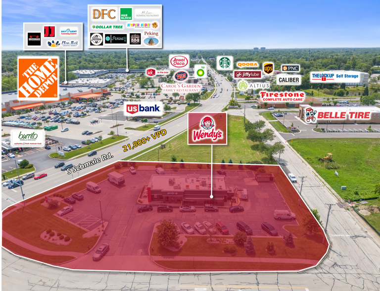 424 S Schmale Rd, Carol Stream, IL à vendre - Aérien – Image 2 sur 3