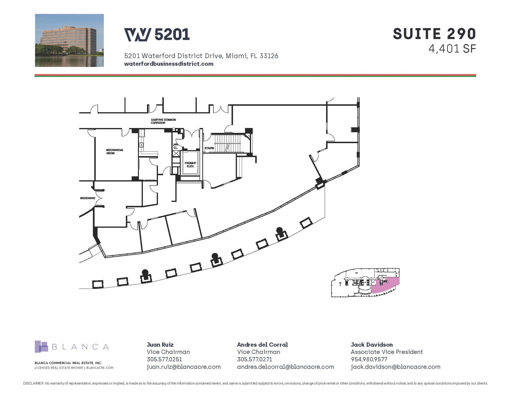 5200 Waterford District Dr, Miami, FL à louer Plan d’étage– Image 1 sur 1