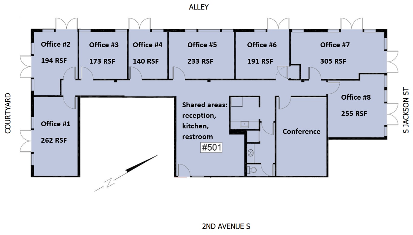 401 2nd Ave S, Seattle, WA à louer Plan d’étage– Image 1 sur 4