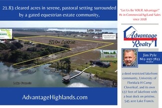 Plus de détails pour 100 Cloverleaf Rd, Lake Placid, FL - Terrain à vendre