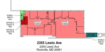 2355 Lewis Ave, Rockville, MD à louer Plan d’étage– Image 2 sur 25