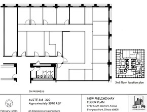 9730 S Western Ave, Evergreen Park, IL à louer Plan d’étage– Image 1 sur 5