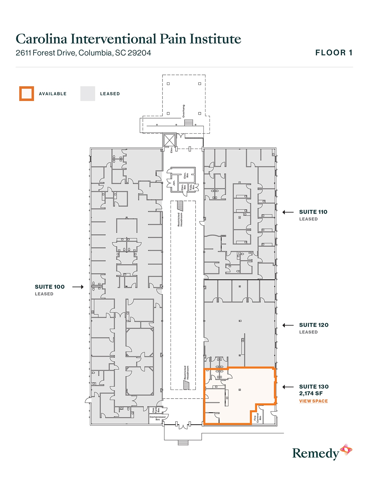 2611 Forest Dr, Columbia, SC à louer Plan d’étage– Image 1 sur 1