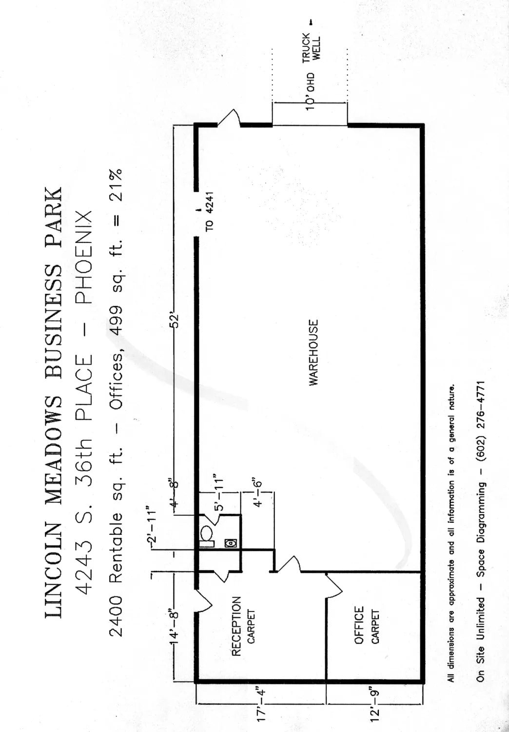 4208-4248 S 36th Pl, Phoenix, AZ à louer Plan d’étage– Image 1 sur 1