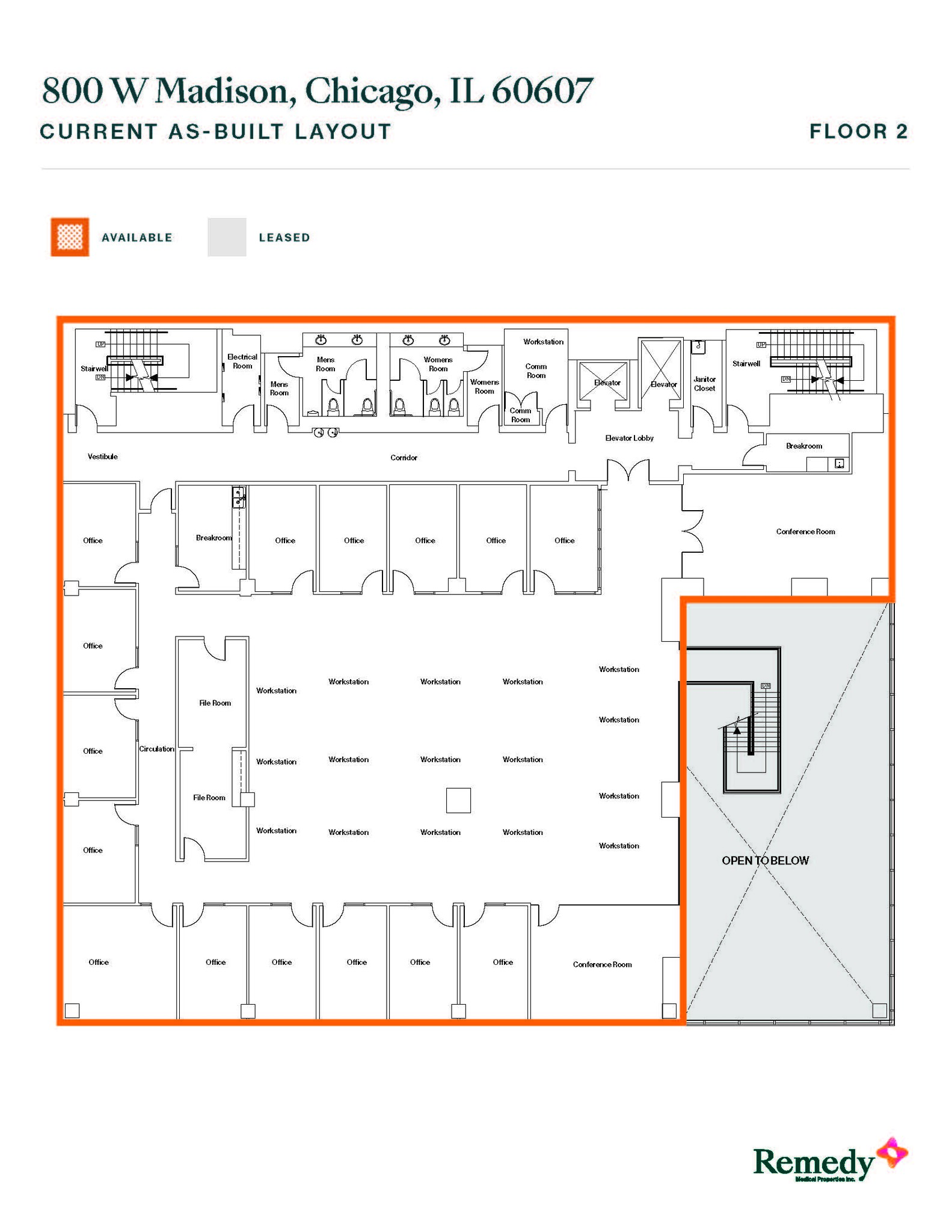 800-810 W Madison St, Chicago, IL à louer Plan d’étage– Image 1 sur 3