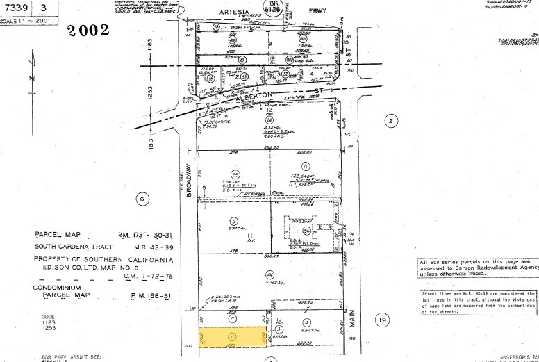 18020 S Broadway, Gardena, CA à louer - Plan cadastral – Image 2 sur 27