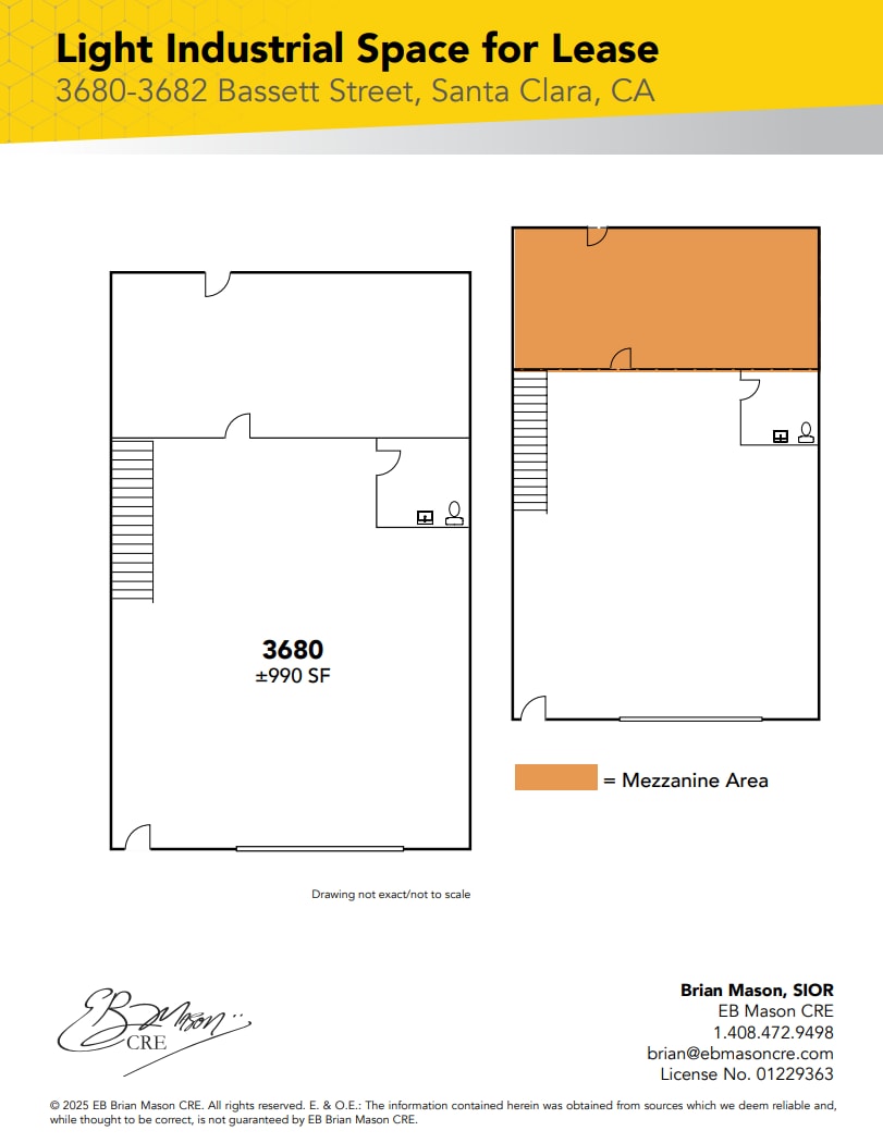 3670-3684 Bassett St, Santa Clara, CA à louer Plan d’étage– Image 1 sur 1