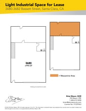 3670-3684 Bassett St, Santa Clara, CA à louer Plan d’étage– Image 1 sur 1