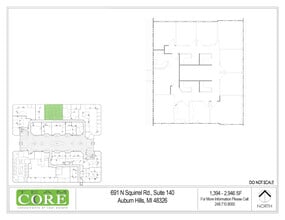 691 N Squirrel Rd, Auburn Hills, MI à louer Plan d’étage– Image 1 sur 1