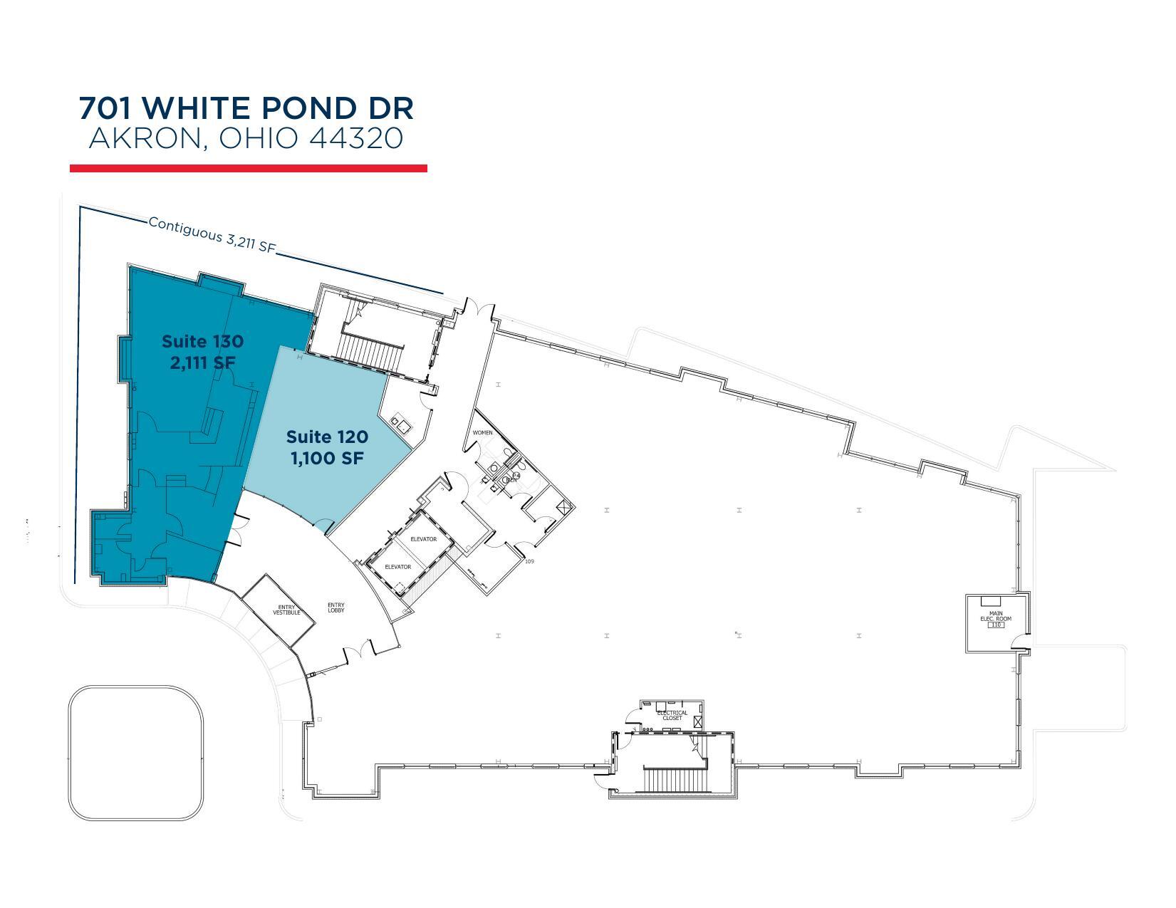 701 White Pond Dr, Akron, OH à louer Plan d’étage– Image 1 sur 1