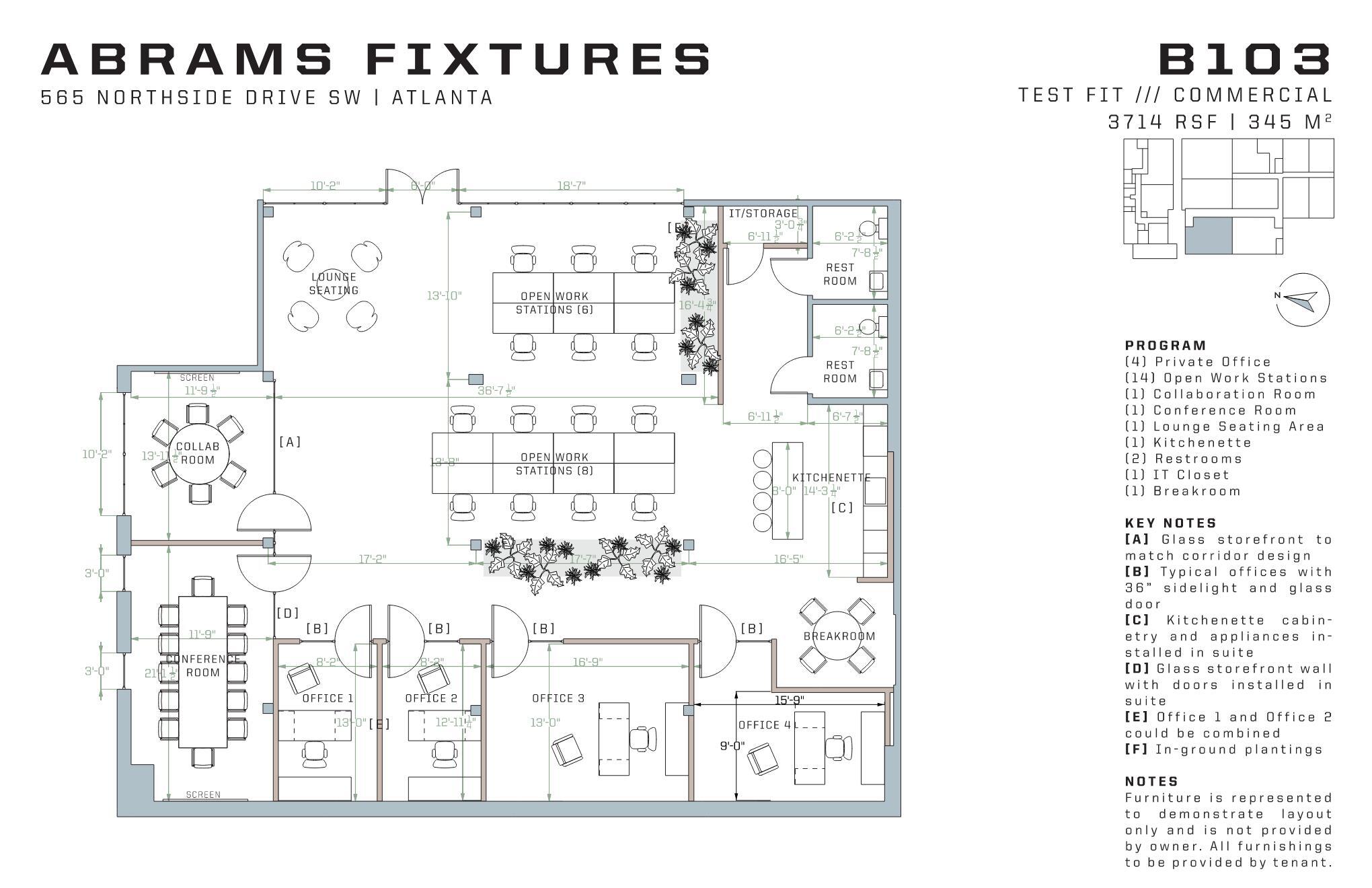 565 Northside Dr, Atlanta, GA à louer Plan d’étage– Image 1 sur 5