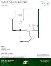 28 Argonaut, Aliso Viejo, CA à louer Plan d’étage– Image 1 sur 1