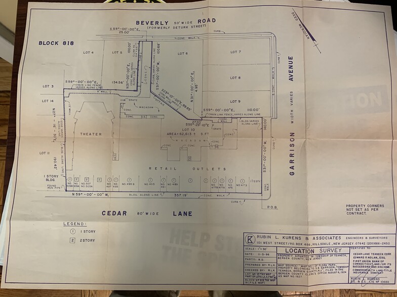 473-509 Cedar Ln, Teaneck, NJ à louer - Plan de site – Image 3 sur 3