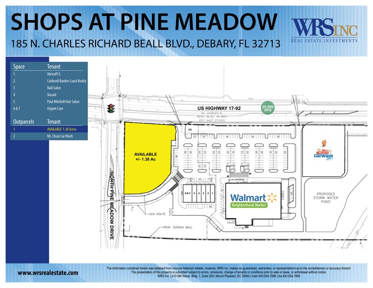 185 N Charles Richard Beall Blvd, DeBary, FL à vendre - Plan de site – Image 1 sur 2
