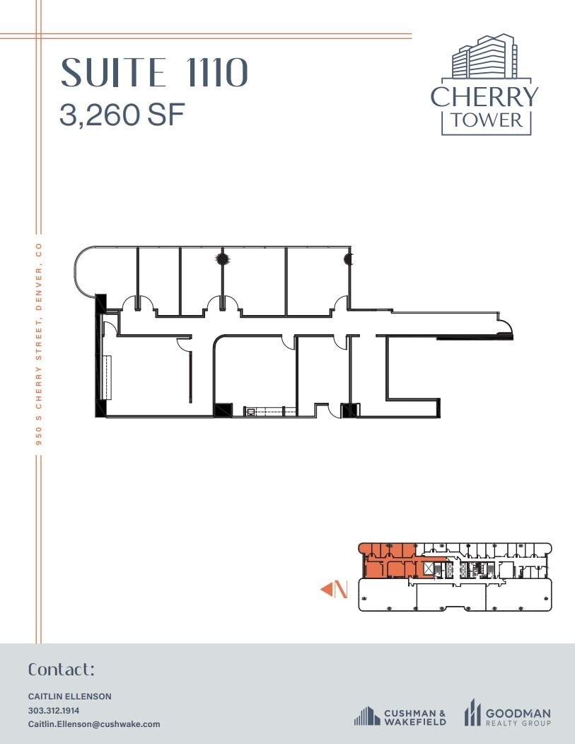 950 S Cherry St, Denver, CO à louer Plan d’étage– Image 1 sur 1
