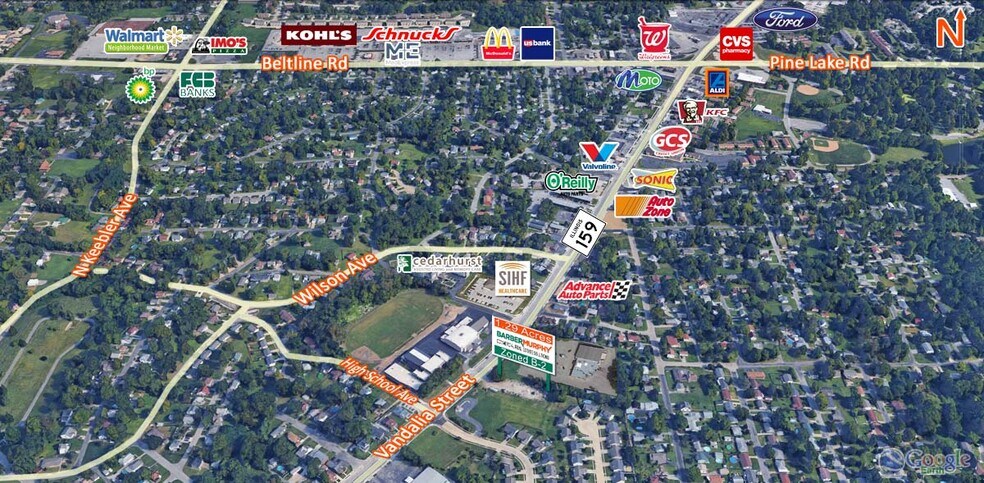 1830 Vandalia St, Collinsville, IL à vendre - Aérien – Image 2 sur 2