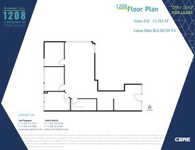 1232 E Broadway Rd, Tempe, AZ à louer Plan d’étage– Image 1 sur 1