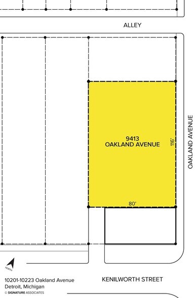 9413 Oakland Ave, Detroit, MI à vendre - Plan de site – Image 2 sur 2