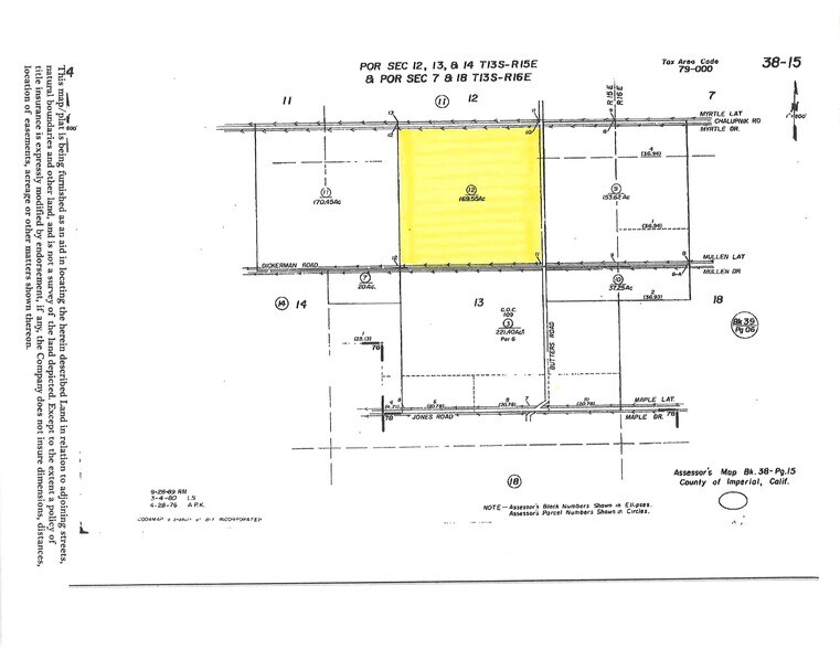 Chalupnik Rd., Brawley, CA à vendre - Plan cadastral – Image 3 sur 4
